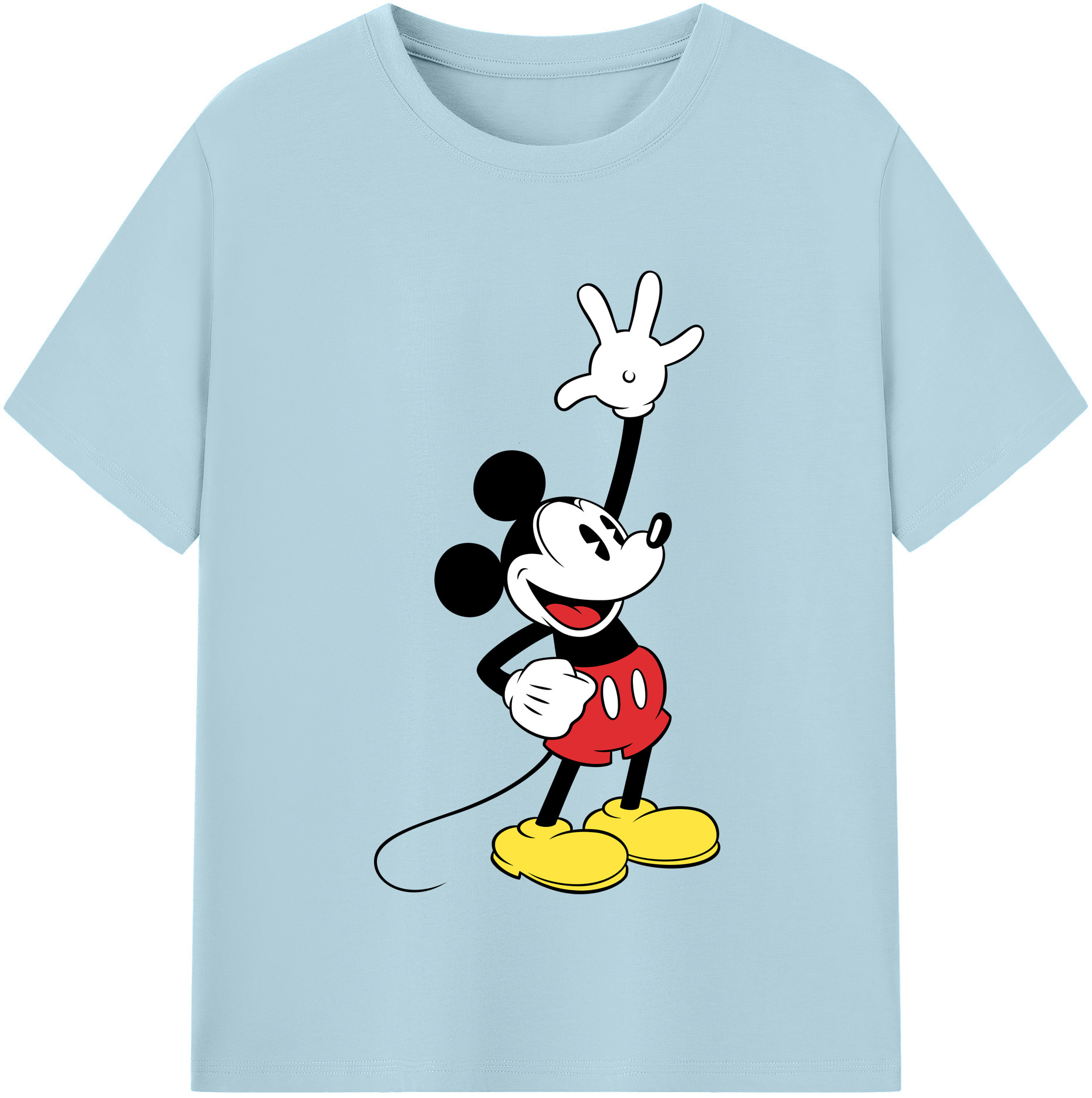 （画像用） ミッキーマウス Mickey Mouse 綿100％半袖Tシャツ（フロントプリント）
